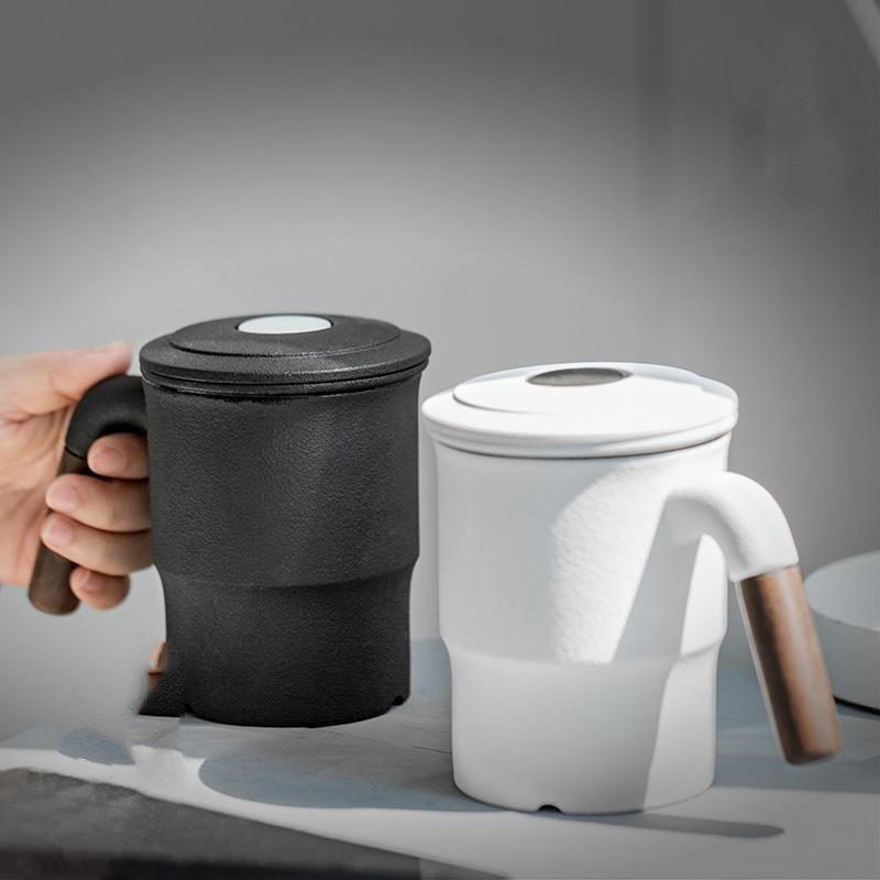 Ceramic Tea Mug with Infuser & Lid