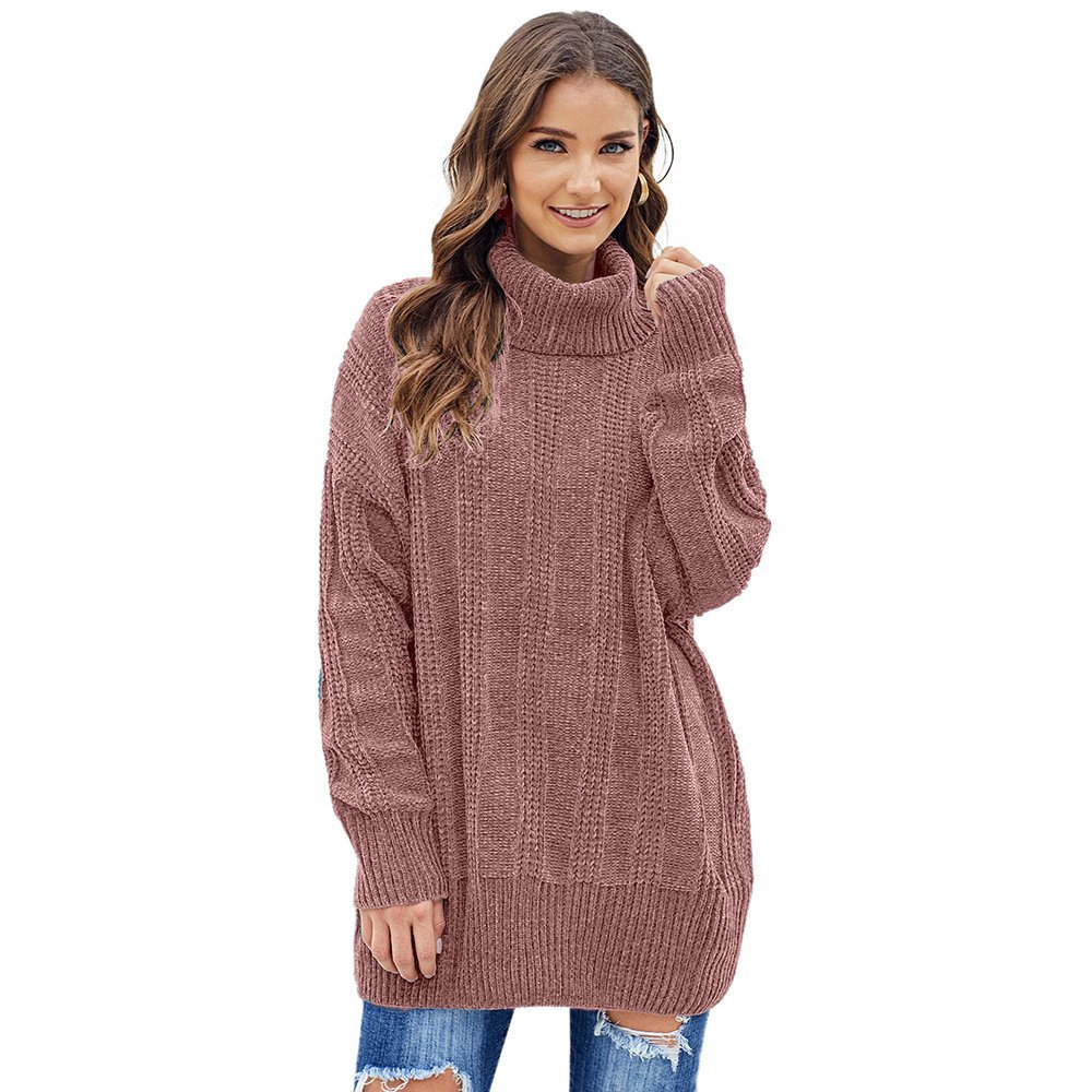 Colour-Block Turtleneck Sweater