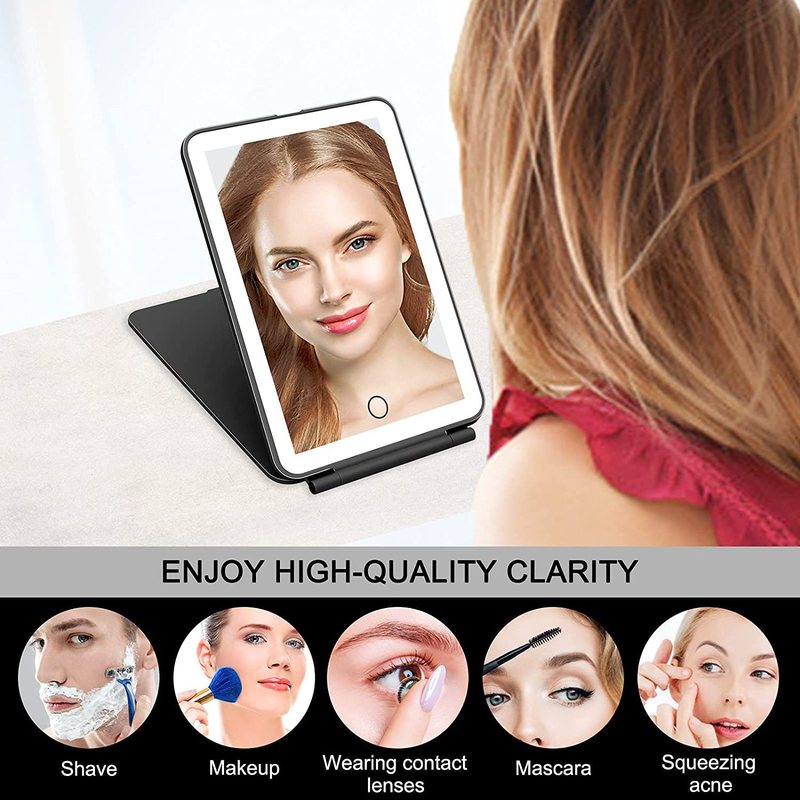 LED Folding Vanity Mirror