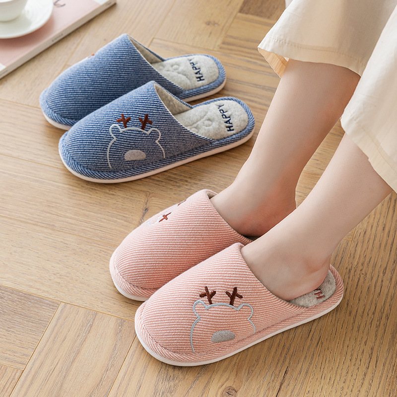 Linen Couple Slippers, EU 36–37, 38–39, 40–41, 42–43 or 44–45