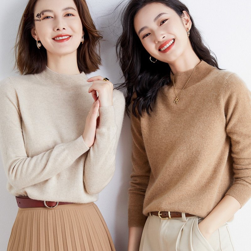 Loose Turtleneck Knit Sweater