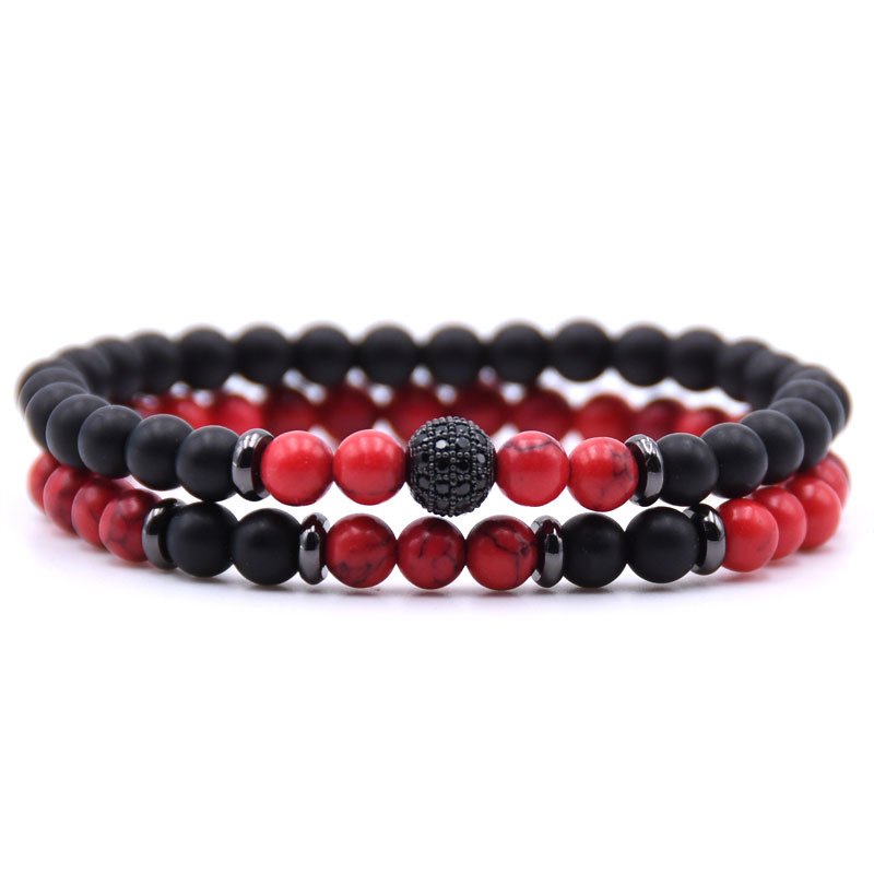 Natural Stone Bead Bracelet 6mm