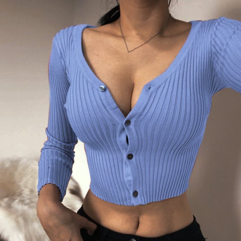 Slim Cropped Knit Cardigan