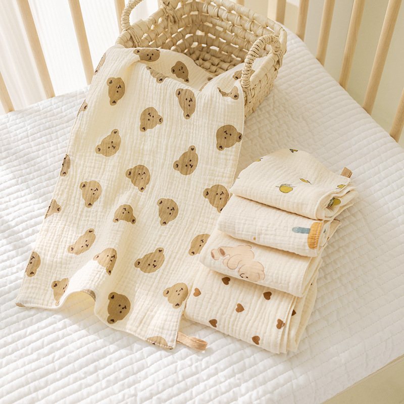 Soft Cotton Gauze Face Towel, 50 × 25 cm