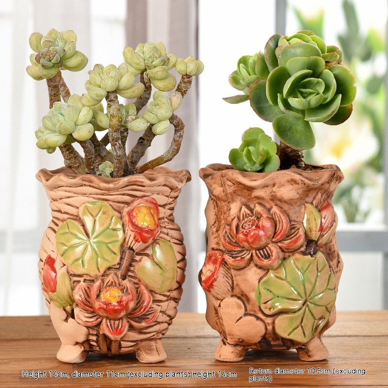 Stoneware Succulent Pot