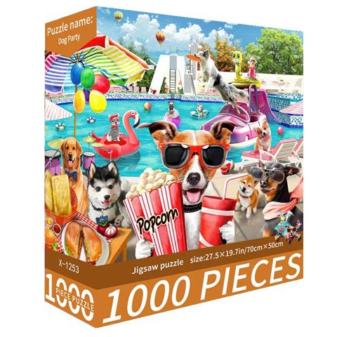 Storybook Scenes 1000-Piece Jigsaw — Dog Party