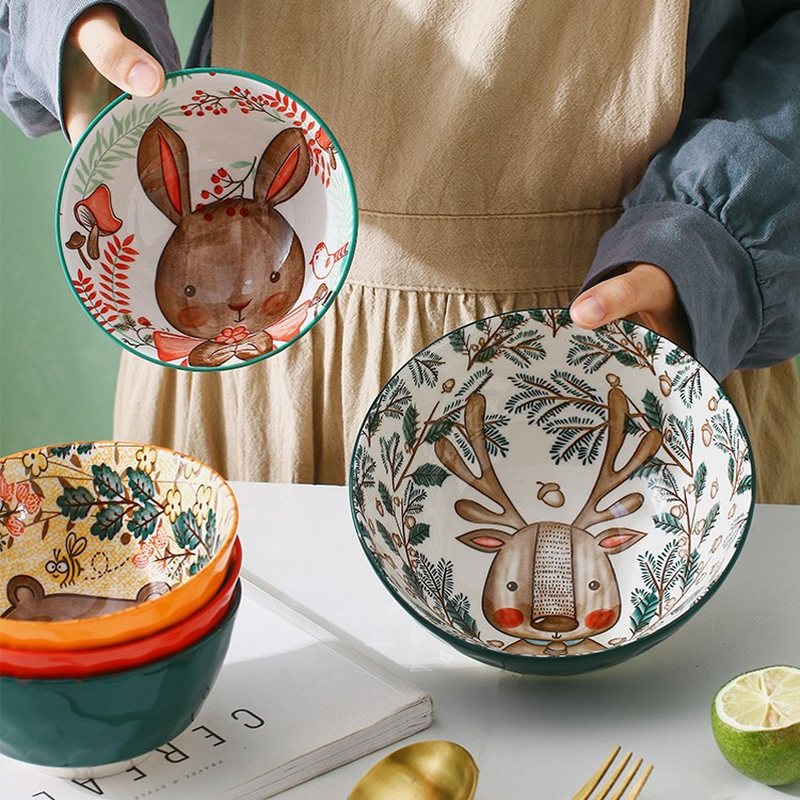 Underglaze Little Rice Bowl, 4.75 in (12 cm)